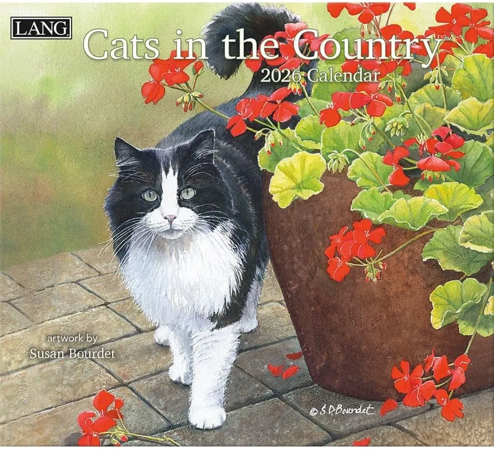 Lang, Cats in the Country 2026 Wall Calendar by Susan Bourdet