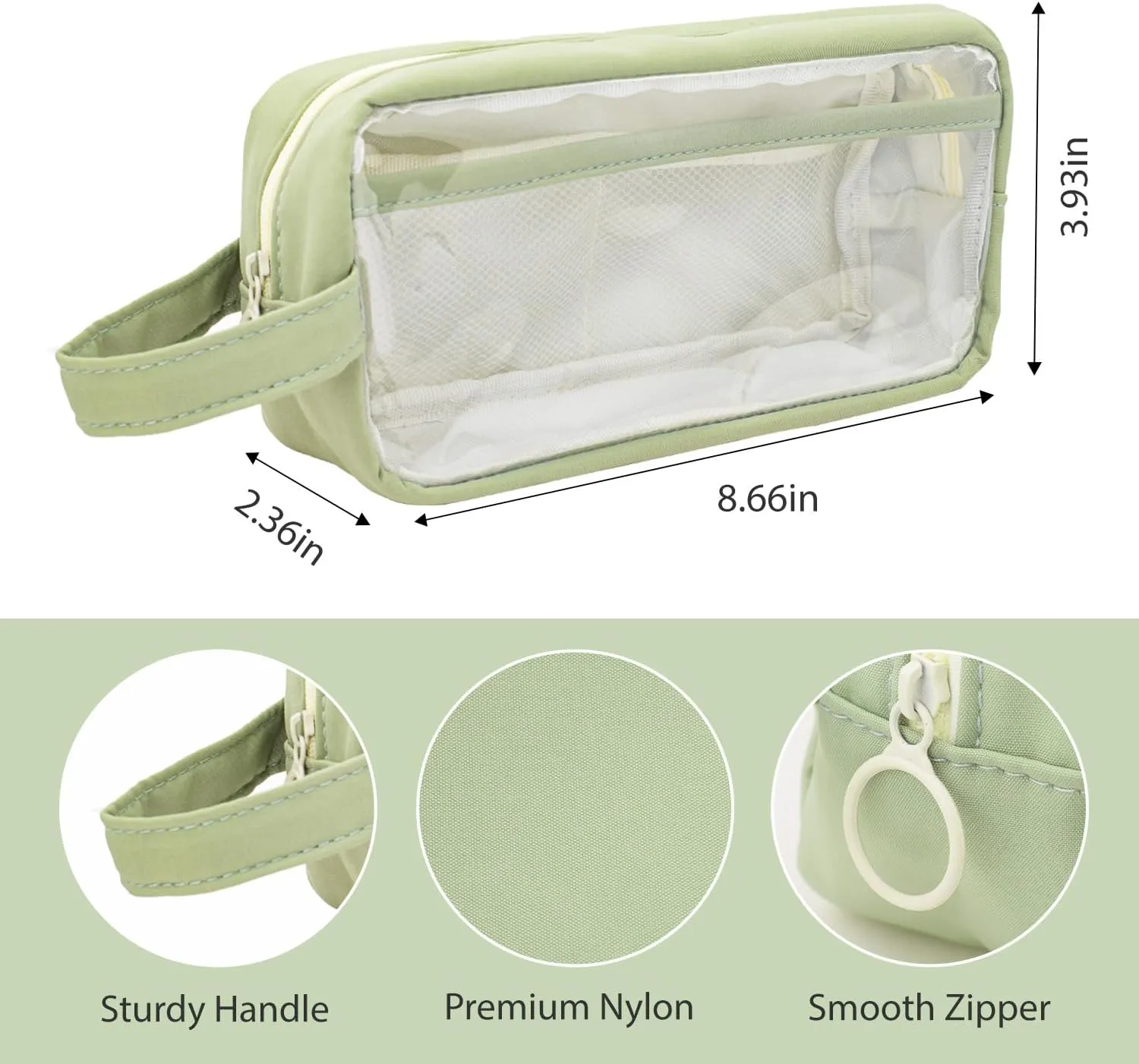 Large Capacity Pen Bag, Organizer, Multiple Compartments, Water Resistant, for Office, Travel, Arts and Crafts (DARK BLUE)