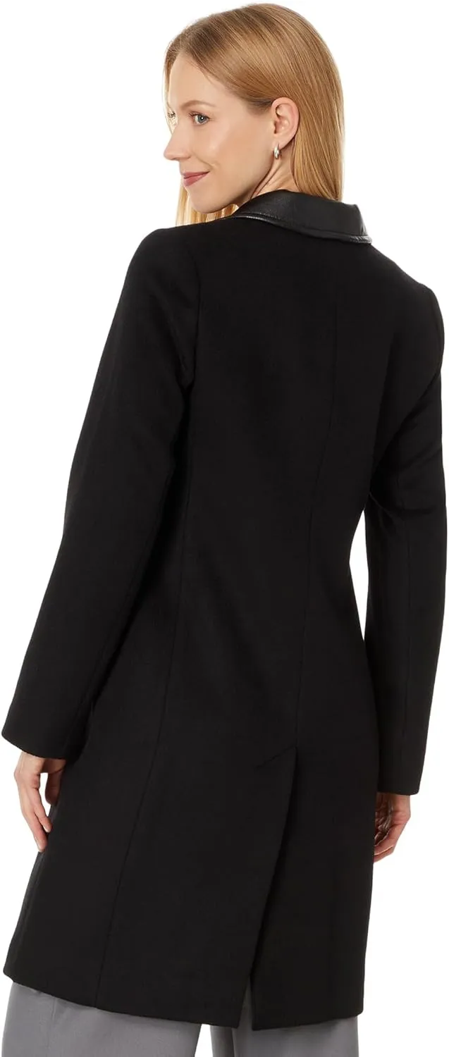 Lauren Ralph Lauren Women's Sb Wool W Faux Leather Trim
