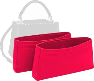Lckaey Classic CAPUCINES Handbag Organizer Insert Red
