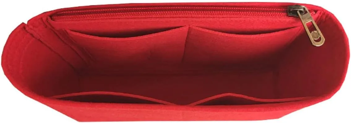 Lckaey Purse Organizer for CROISETTE handbag tassel bag felt Organizer insert2089red