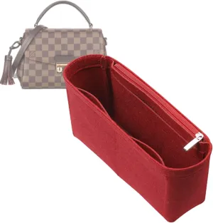 Lckaey Purse Organizer for CROISETTE handbag tassel bag felt Organizer insert2089red