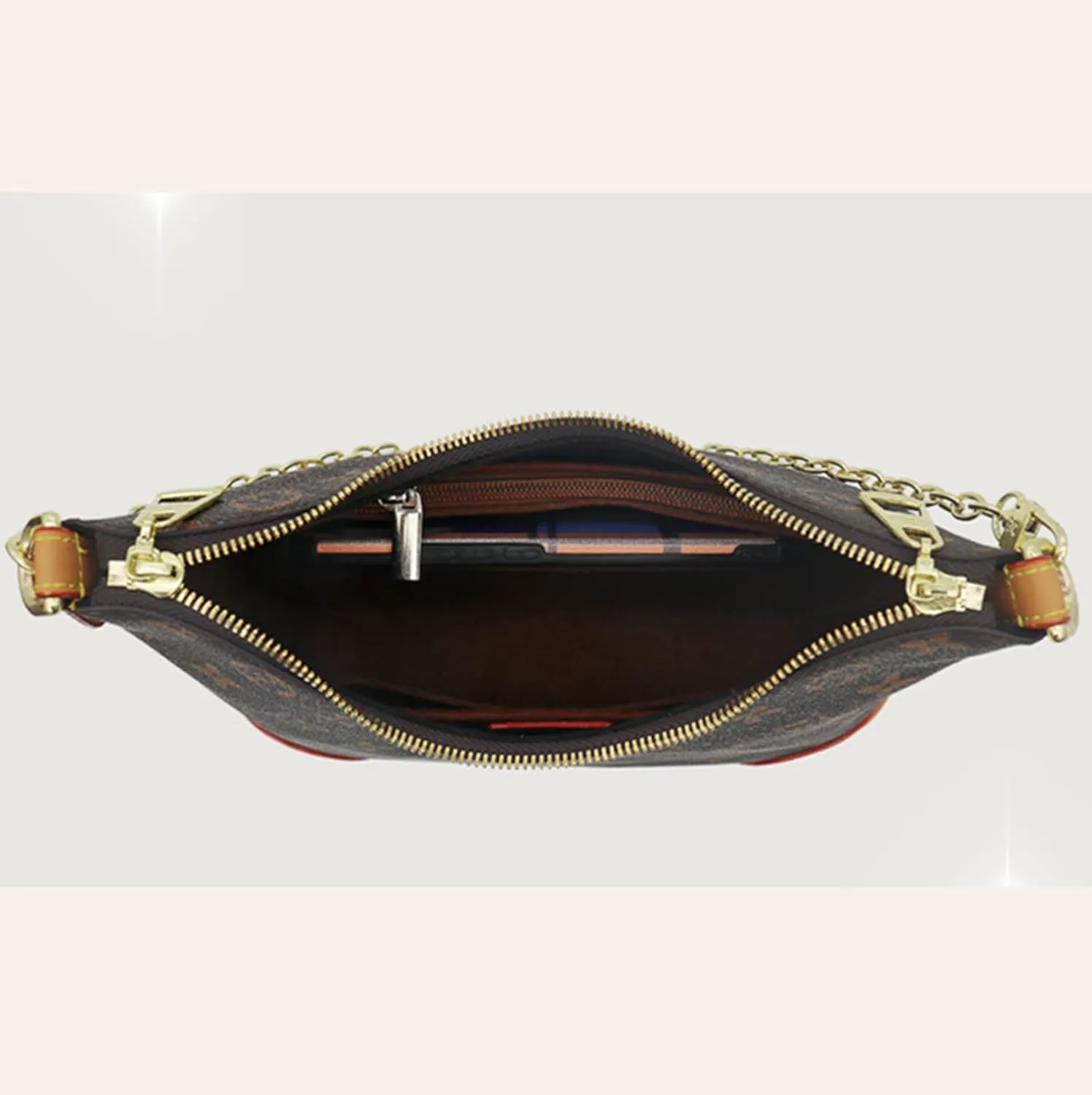 Lckaey Purse Organizer is used for BOULOGNE croissant storage finishing bag underarm bag insert.3049coffee