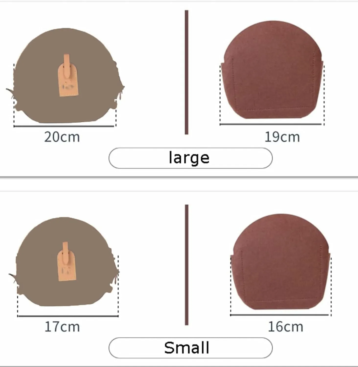 Lckaey Round Bag Organizer - Khaki, Practical/Organizational, Cosmetics and General Storage, Insert Mount, 1 Count