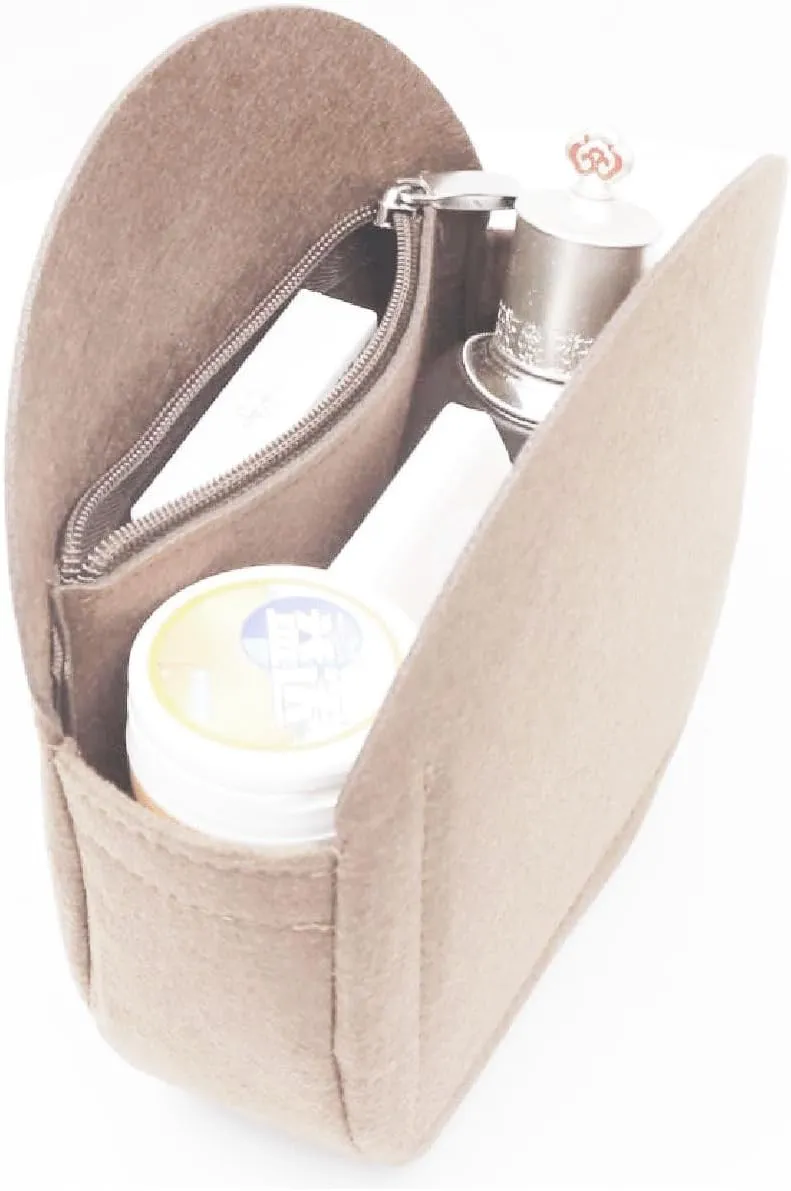 Lckaey Round Bag Organizer - Khaki, Practical/Organizational, Cosmetics and General Storage, Insert Mount, 1 Count
