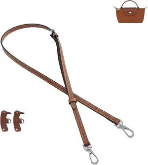 Leather bag strap，Mini bag leather shoulder strap，For Longchamp leather wallet strap replacement conversion kit
