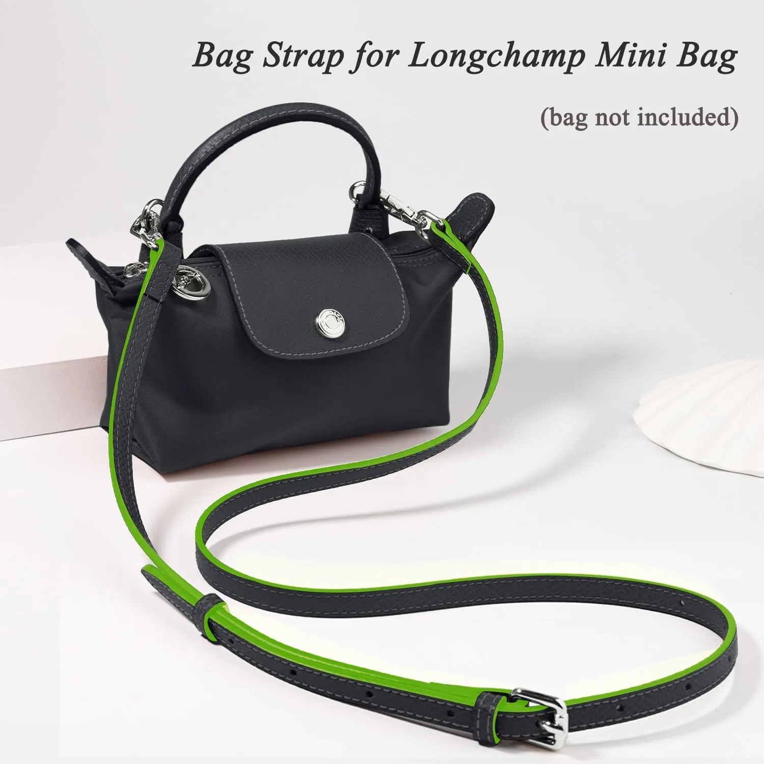 Leather Purse Straps for Longchamp Conversion Kit, Leather Handbag Crossbody Shoulder Strap Adjustable for Women