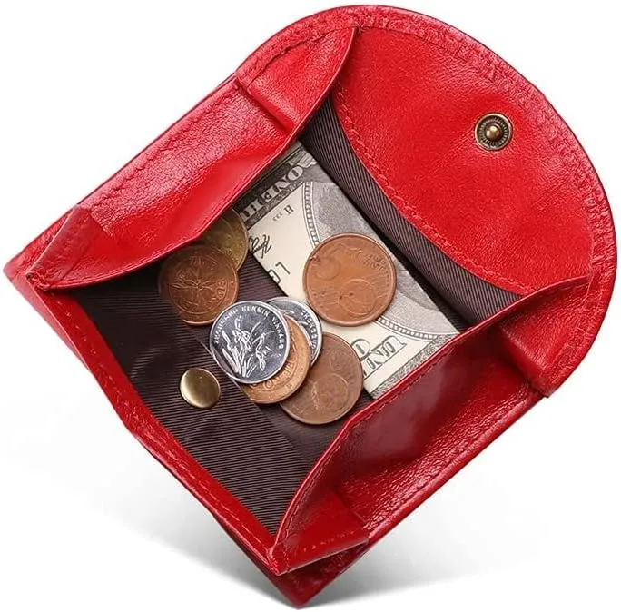 Leather Wallet Pu Leather Women's Wallet Convenient Small Mini Card Holder Short Purses Fashion Elegant Large Capacity Coin Bag Large Capacity (Brown,9.5x10.5cm)