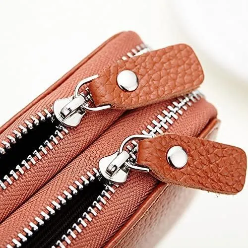 Leather Wallet Pu Leather Women's Wallet Retro Fashion Short Purse Clutch for Girls Ladies Business Card Holder Coin Pocket Large Capacity (Black,8.5x10.5cm)