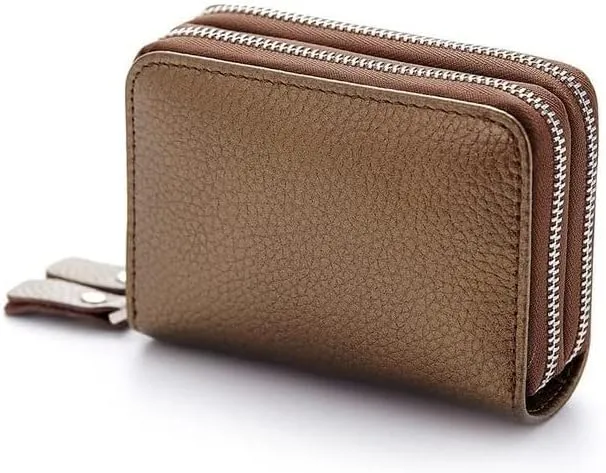 Leather Wallet Pu Leather Women's Wallet Retro Fashion Short Purse Clutch for Girls Ladies Business Card Holder Coin Pocket Large Capacity (Black,8.5x10.5cm)