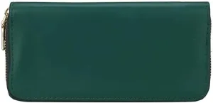 Leather Wallet Women's Pu Leather Wallet Fashion Solid Long Zipper Purse Clutch for Girls Ladies Large Capacity Coin Pocket Clutch Large Capacity (Gr,9.5x19cm)