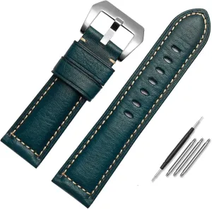 Leather Watch Band for Men, Suitable for Panerai Seiko Citizen Jeep Italian Leather Watch Chain 22mm 24mm 26mm WatchBands