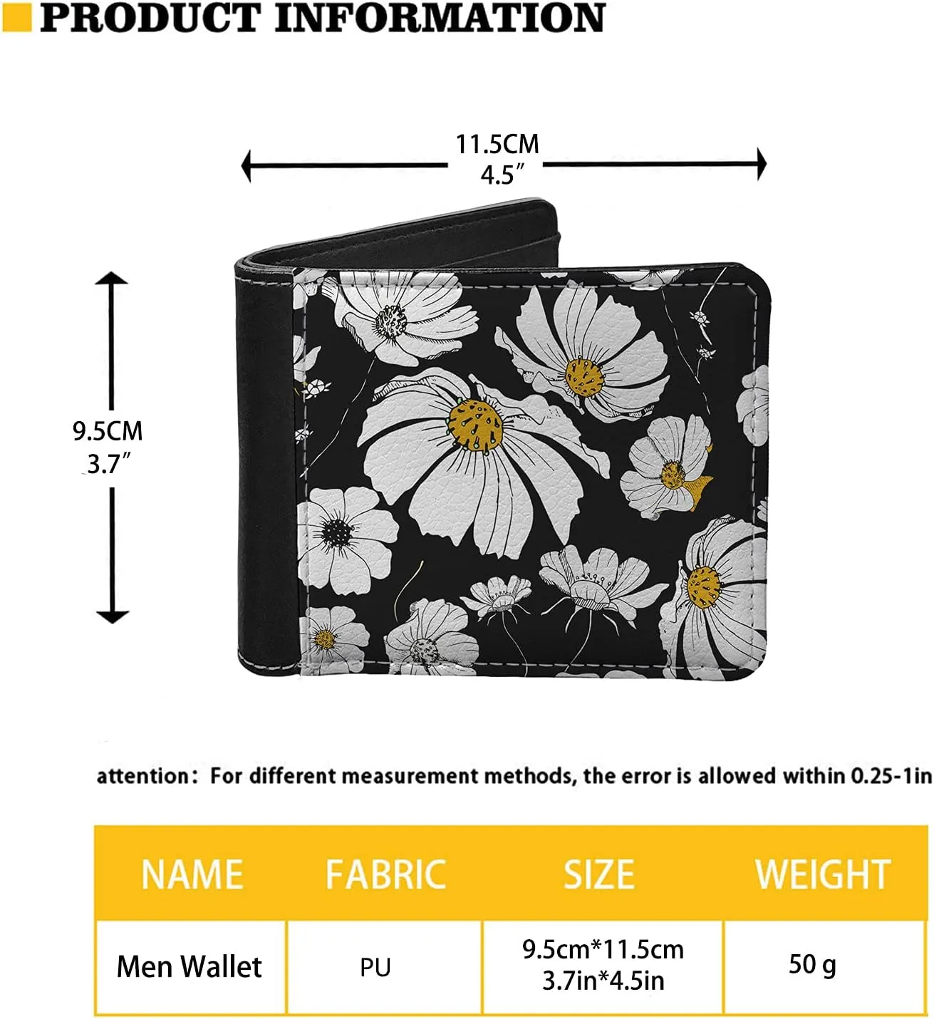 LedBack American Flag Deer Hunting Camo US Flag Slim Personalized Wallet for Mens Leather Bi-fold Wallets with Credit Card Holder Money Organzier