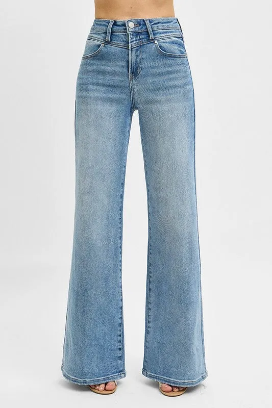 Leenah High Rise Wide Leg Denim Jeans