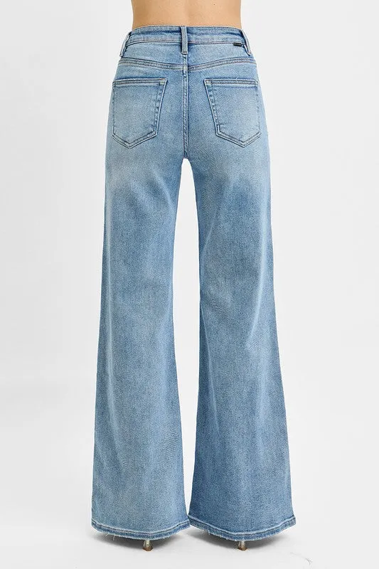 Leenah High Rise Wide Leg Denim Jeans