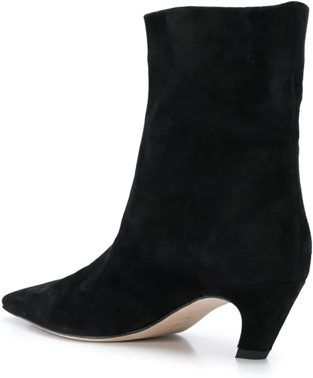 LEMUTISME Women's Trendy Square Toe Centre Stitching Animal Print Unique Slip On Low Kitten Heel Ankle Booties