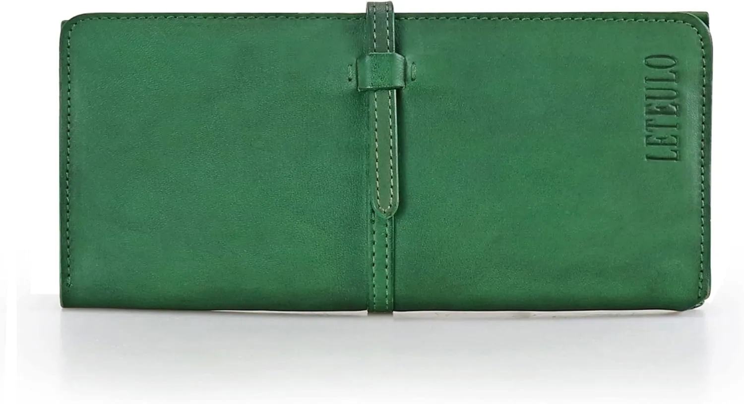 LETEULO Wallets for Women Genuine Leather Card Organizer Dip Dye Coin Purse Ladies Ultrathin Wallets