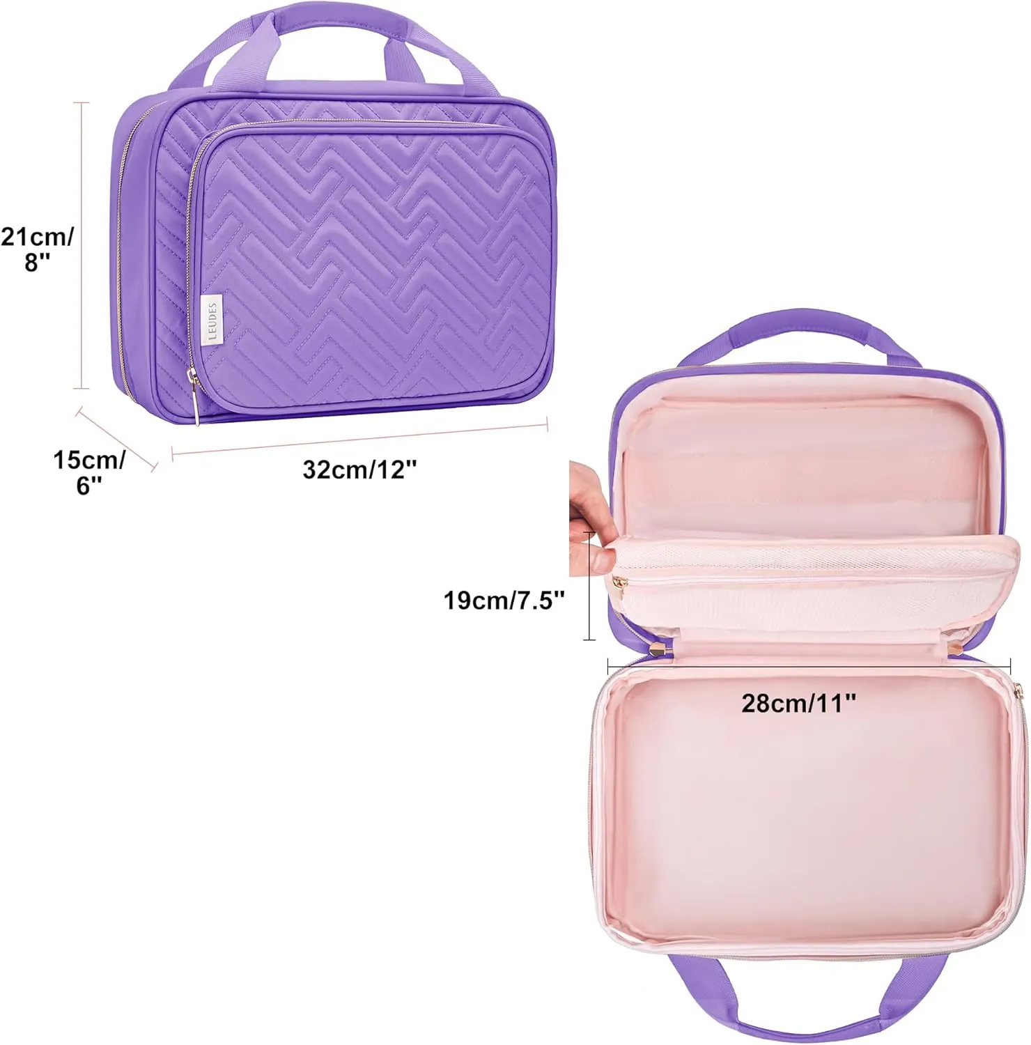 Leudes Diamond Painting Storage Containers, 60 Slots Bead Storage Box for Diamond Art Kits Accessories Organizer Case (Only Bottles and Bag) (Purple-1(60 Jars))