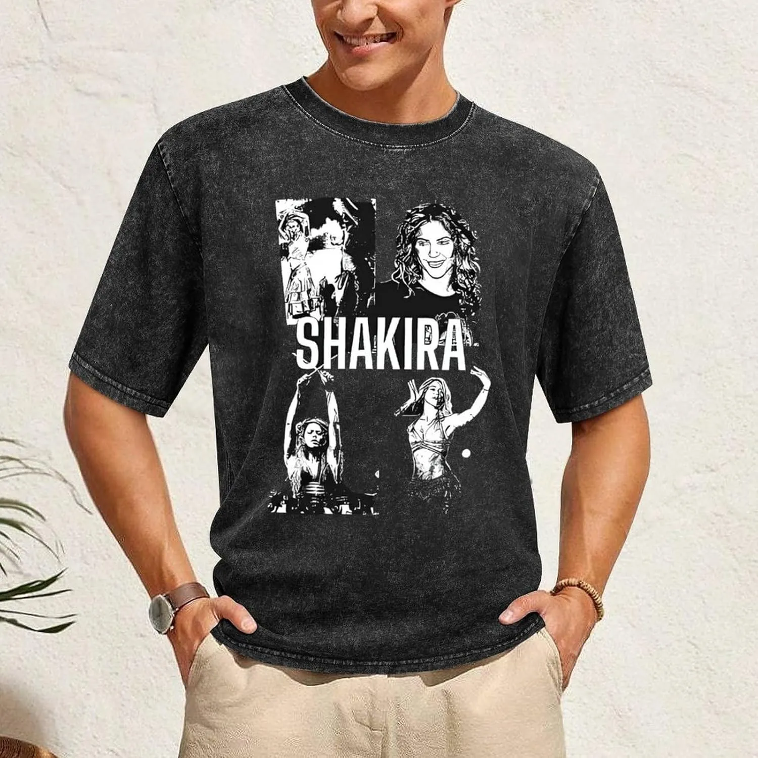Lightweight Retro Oversized Cotton T-Shirts Unique Shirt Crew Neck Tops