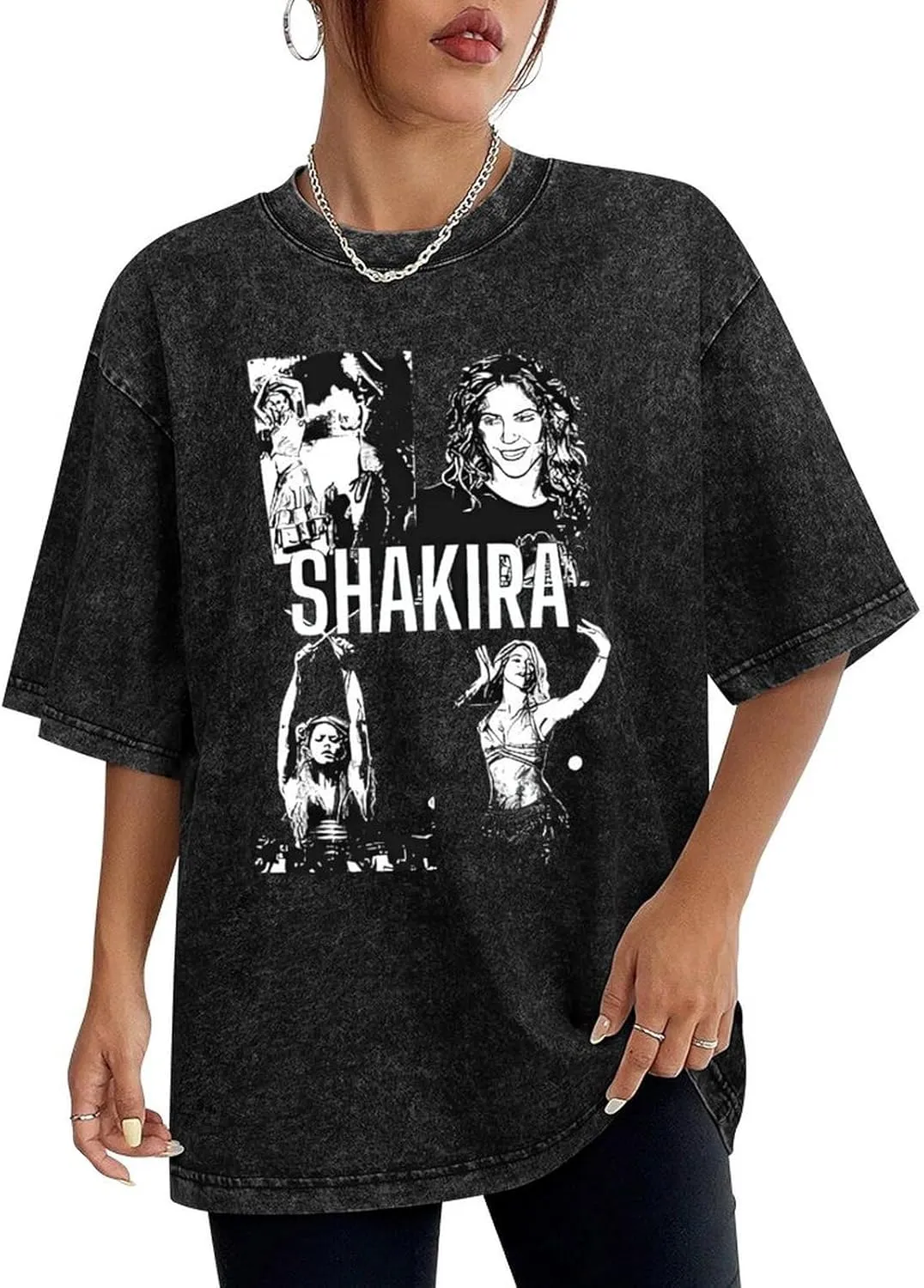Lightweight Retro Oversized Cotton T-Shirts Unique Shirt Crew Neck Tops