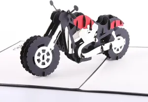Liif Motorcycle Mania Father's Day Pop Up Card For All Occasions, Birthday, Father's Day Card, Happy Birthday Card For Dad, Boyfriend, Men, Congratulations Card, Retirement Card, Unique Gifts