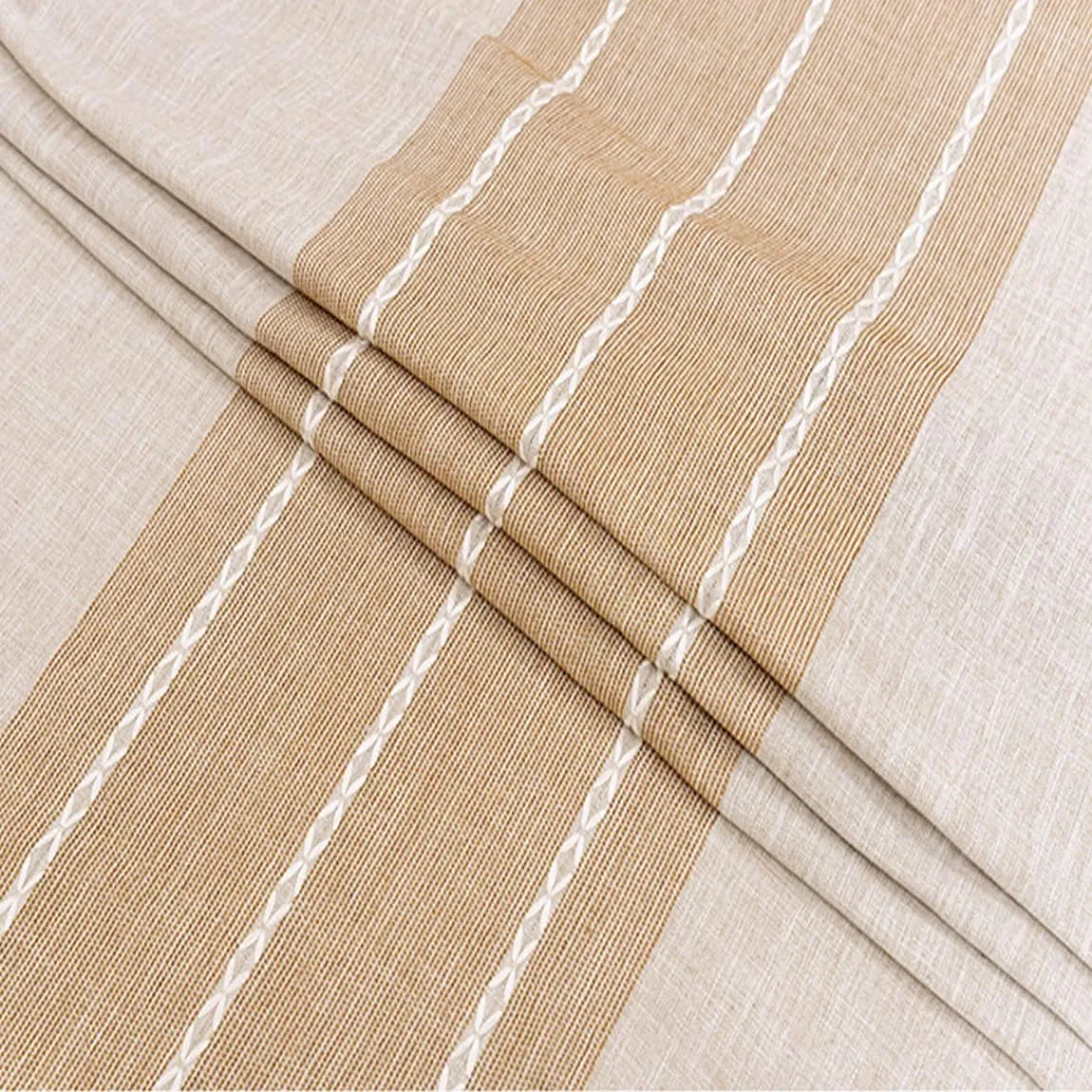 Linen Table Cloth Waterproof Cotton Fabric Farmhouse Burlap Rustic Boho Oblong Tablecloth for Party Holiday, Camping,Picnic,Kitchen and Dining Room Table Decor, Rectangle 55"x 102"