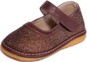 Little Mae's Boutique Mary Jane Squeaky Shoes for Toddler Girls, Ideal Walking Shoes with Removable Squeaker and Adjustable Strap - Soft Sole Shoes for Little Girls