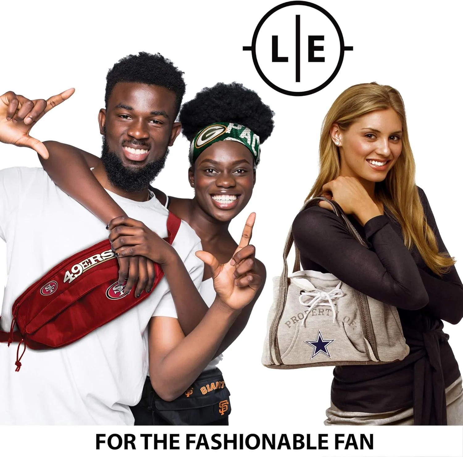 Littlearth NFL Pebble Split Hobo Bag, 14 x 4 x 10.5