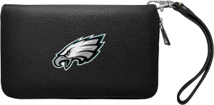 Littlearth Women's NFL Soft Pebble Organizer Wallet - Zip Closure Wallet - Wristlet, 4” x 7.5" x 1” , Team Color