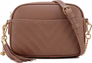 lola mae Quilted Crossbody Bag, Trendy Design Shoulder Purse