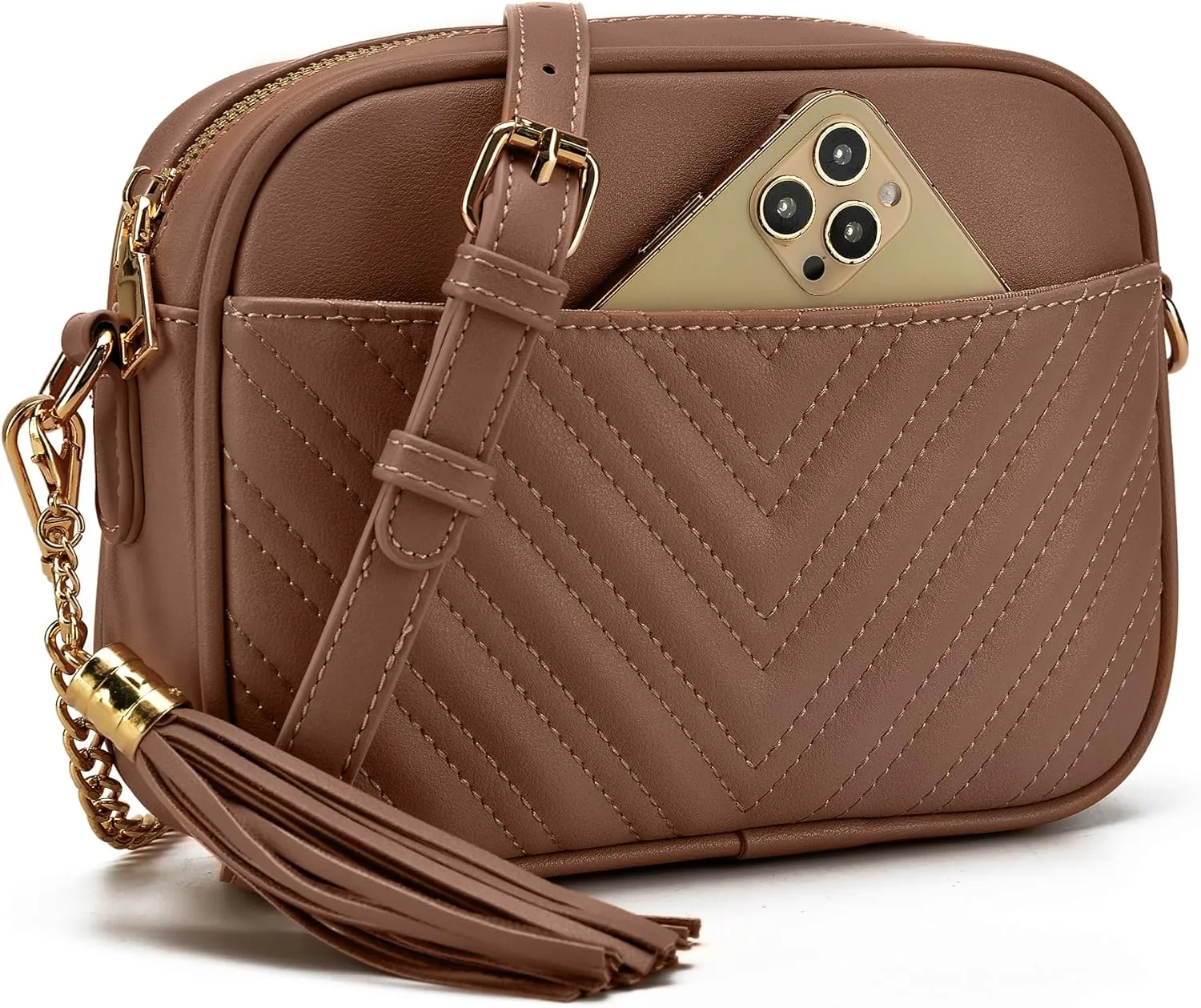 lola mae Quilted Crossbody Bag, Trendy Design Shoulder Purse