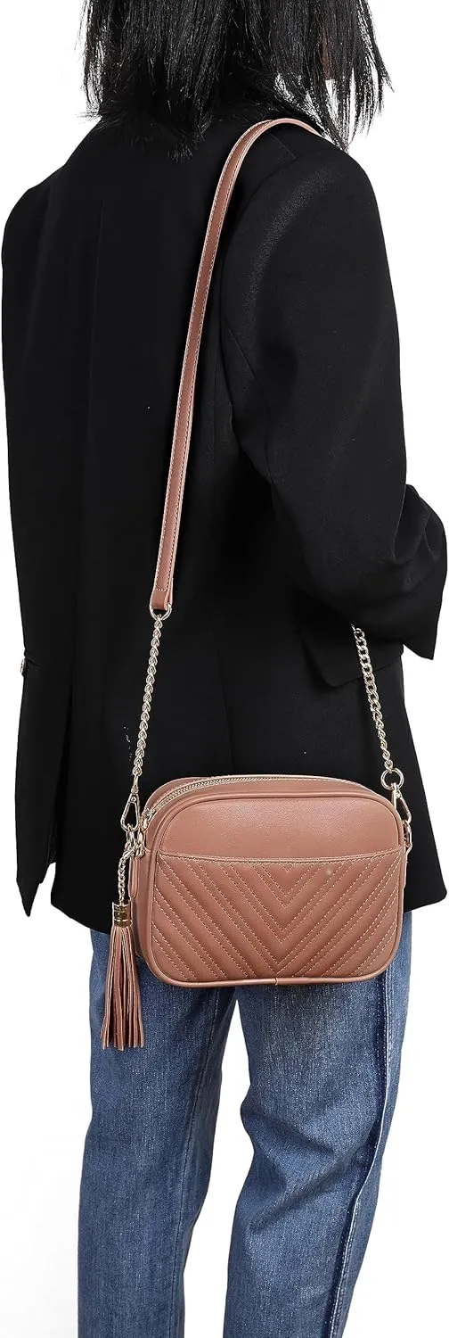 lola mae Quilted Crossbody Bag, Trendy Design Shoulder Purse