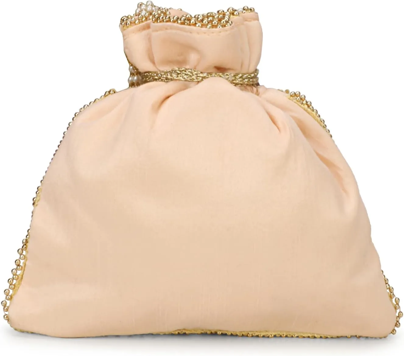 LONGING TO BUY Handcrafted Pearl and Bead Embellished Potli Bag, Potli Bag For Women