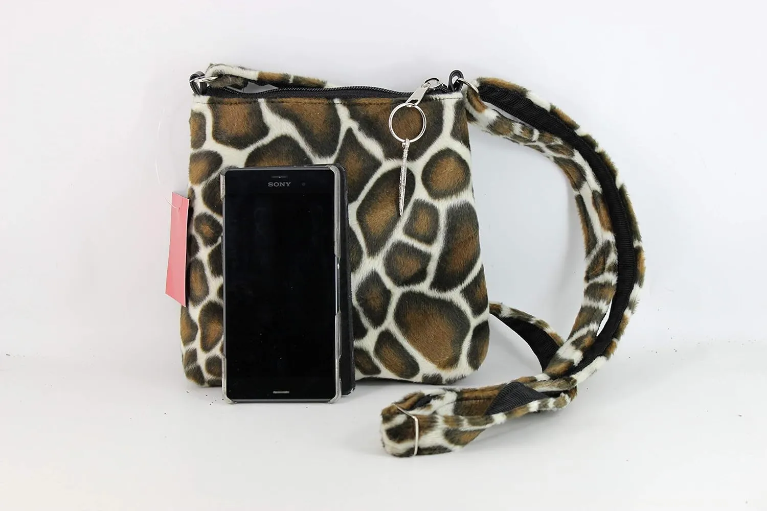 LONI Womens Trendy Animal Print Faux Fur Shoulder Bag/Cross-Body Bag