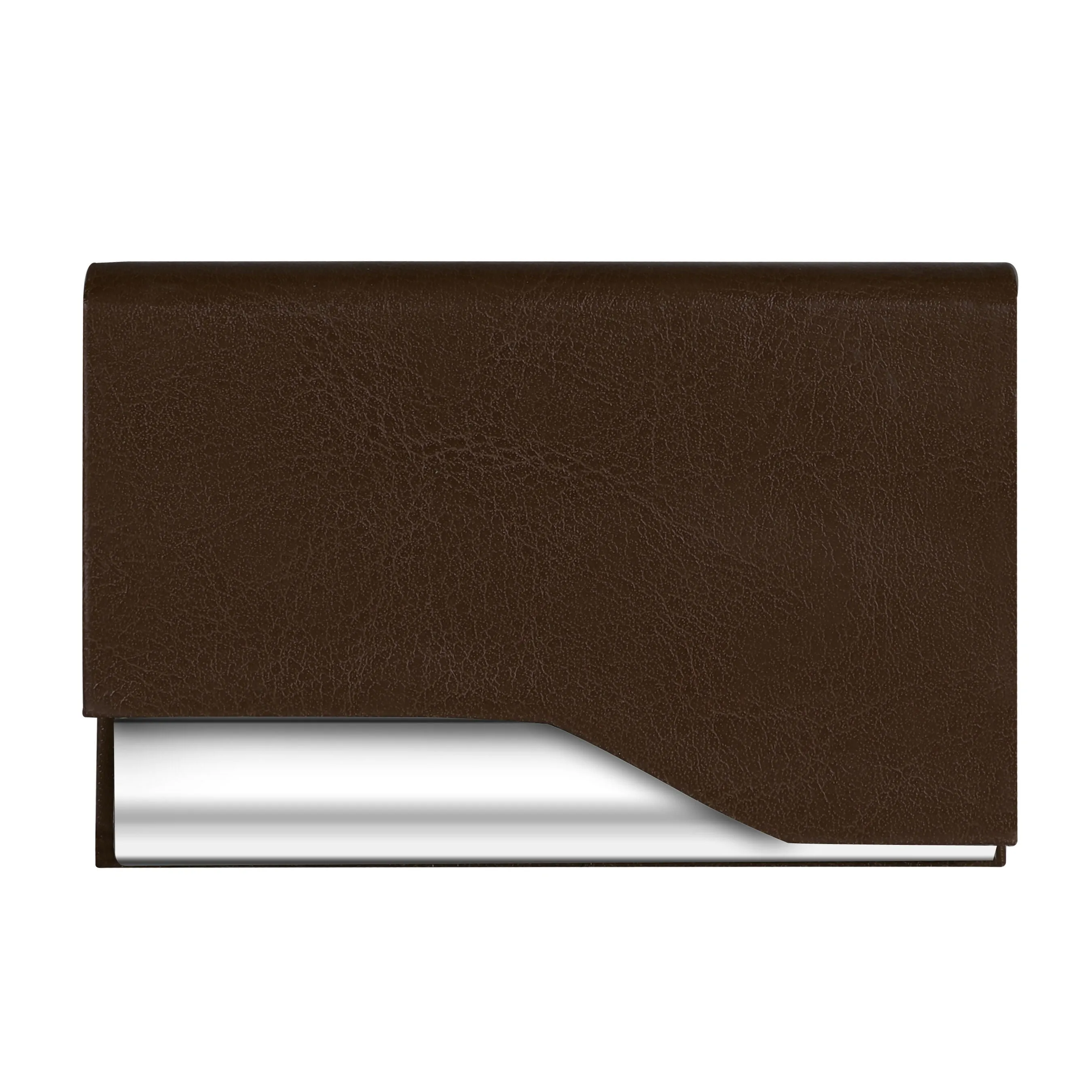 LOREM Small Pocket-Sized Metal ID & Card Holder Wallet with Magnetic Closure