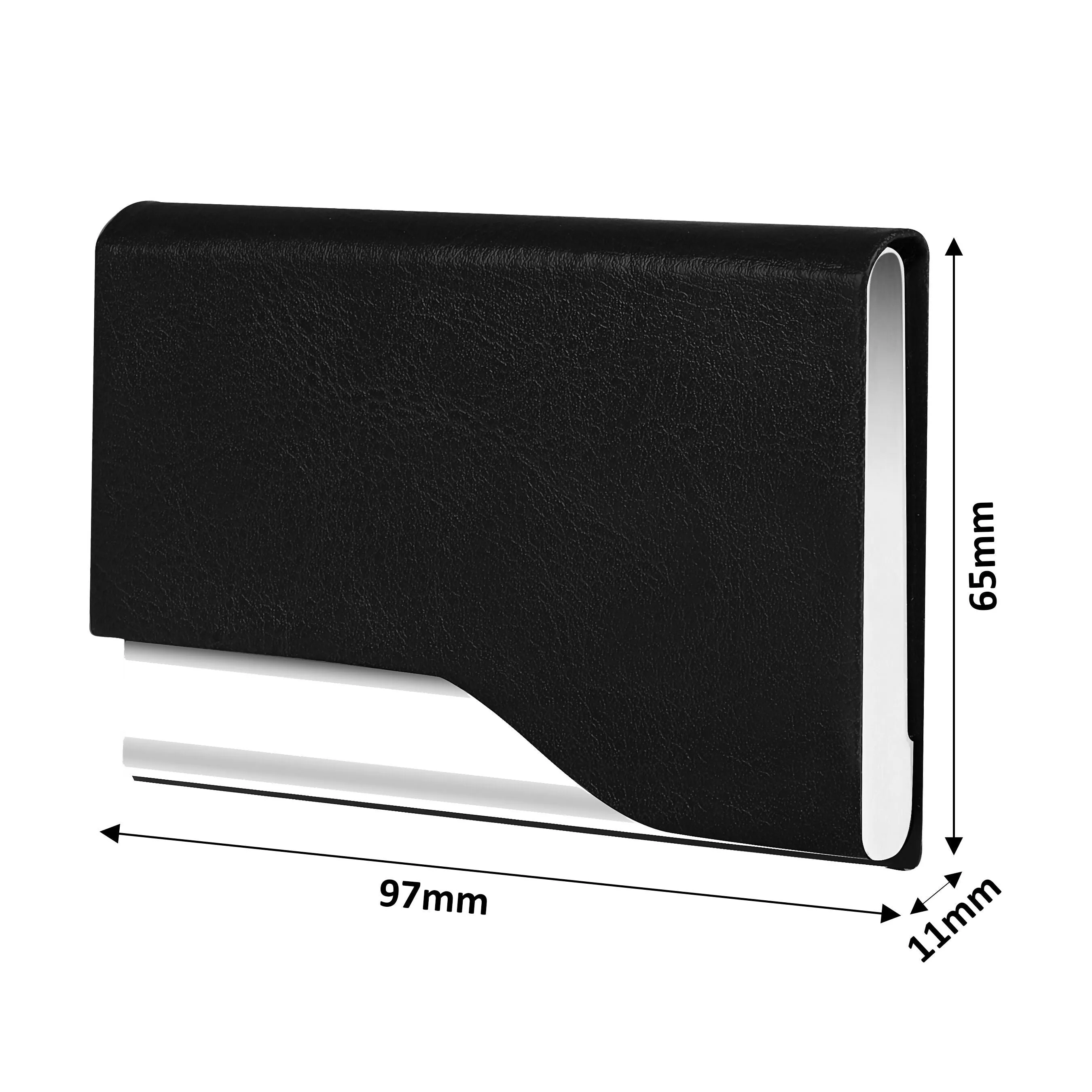LOREM WL608 – Sleek Black Metal Card Holder Wallet | Compact, Stylish & Secure with Magnetic Closure