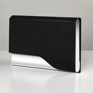 LOREM WL608 – Sleek Black Metal Card Holder Wallet | Compact, Stylish & Secure with Magnetic Closure