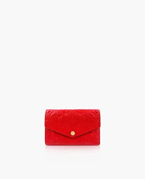 Louis Vuitton Empreinte Leather Curieuse Compact Wallet Red