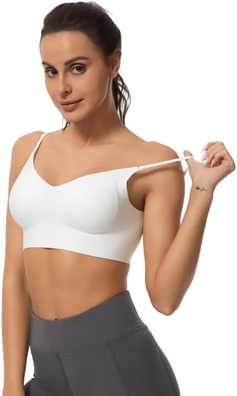 Low Back Push Up Bra Seamless Wirefree Comfort Padded Bralette Backless Convertible Support Bras