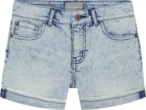 Lucky Brand Girls' Cuffed Jean Shorts, Stretch Denim with 5 Pockets, Mid to High Rise Waist