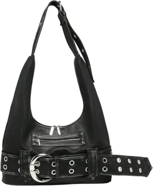 MakeMeChic Women's PU Leather Single Strap Zipper Vintage Medium Shoulder Bag Tote Handbags