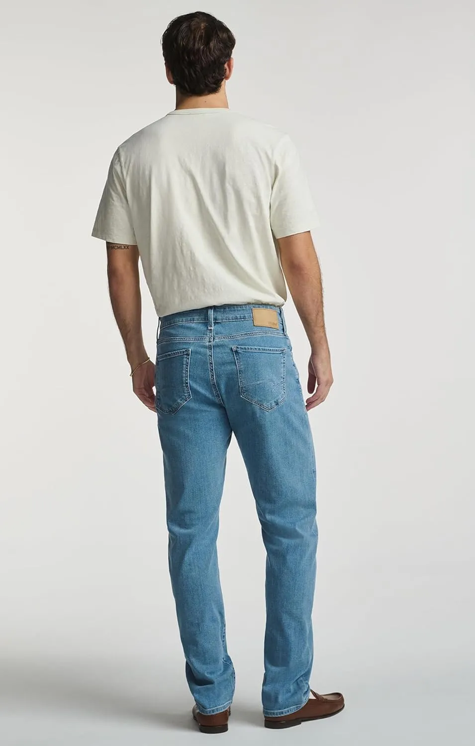 Mavi Men's Zach Mid Rise Straight Leg Jeans, Deep Brushed Williamsburg
