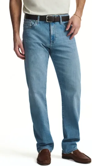 Mavi Men's Zach Mid Rise Straight Leg Jeans, Deep Brushed Williamsburg