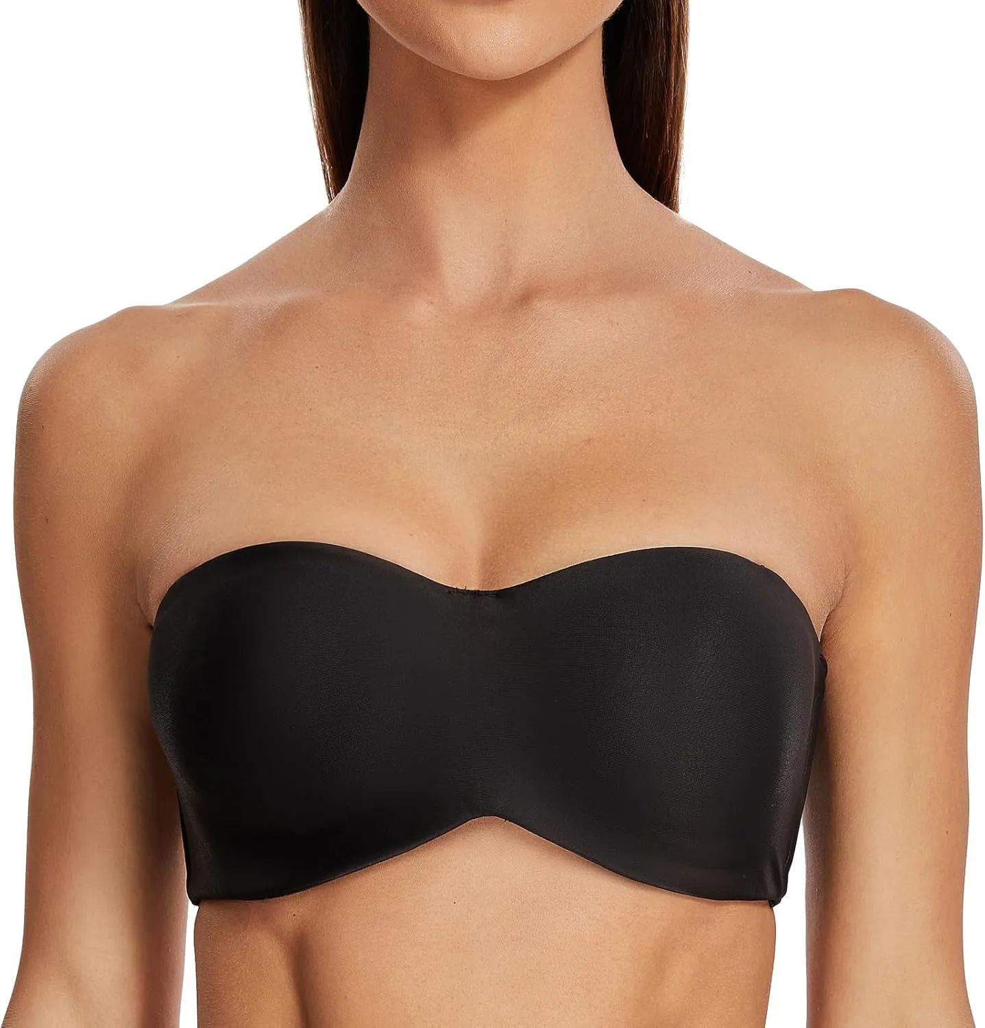 MELENECA Women's Strapless Bra for Large Bust Minimizer Unlined Bandeau with Underwire