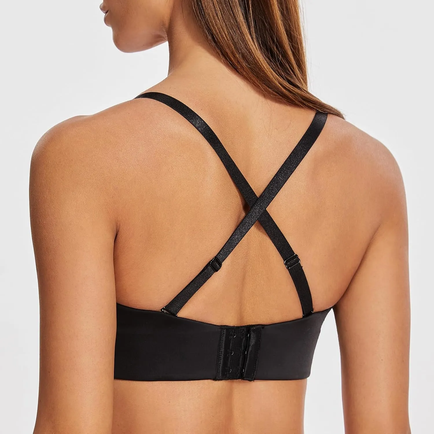 MELENECA Women's Strapless Bra for Large Bust Minimizer Unlined Bandeau with Underwire