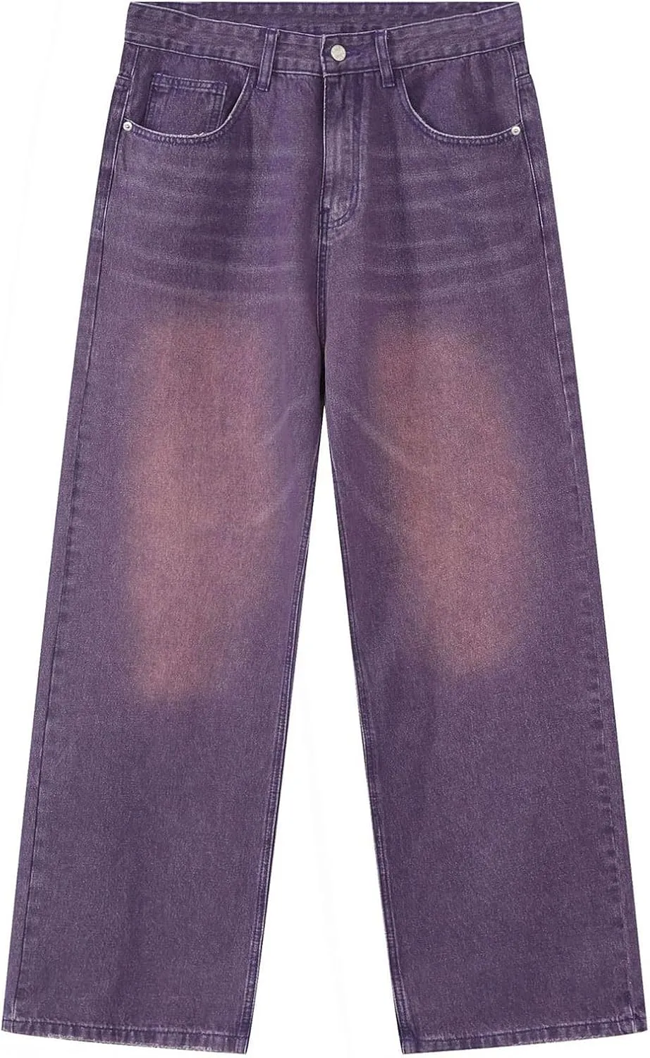 Men Baggy Jeans Y2k Hip Hop Skater Jeans Vintage Purple Jeans Loose Fit Demin Pants Streetwear