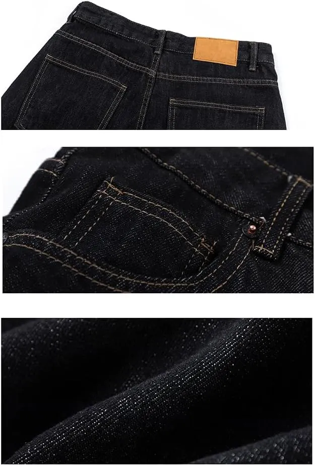 Mens Baggy Jeans for Men Women Y2k Skater Vintage Wide Leg Jeans Loose Fit Embroidery Wash Denim Pants Hip Hop Jeans