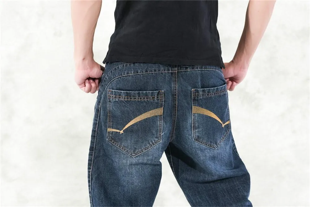 Men's Fashion Hip Hop Baggy Jeans Denim