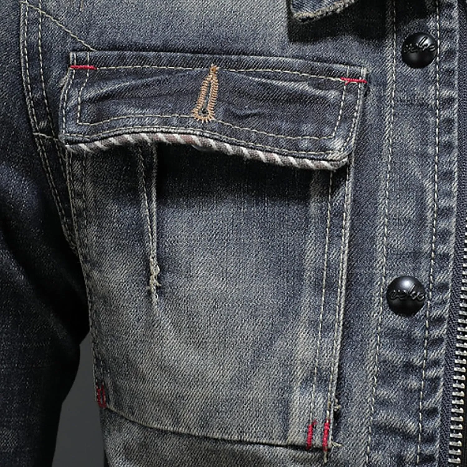 Mens Jackets Turtle Neck Denim Jackets Outerwear for Man Long Sleeve Work Western Winter Fall Jackets 2025