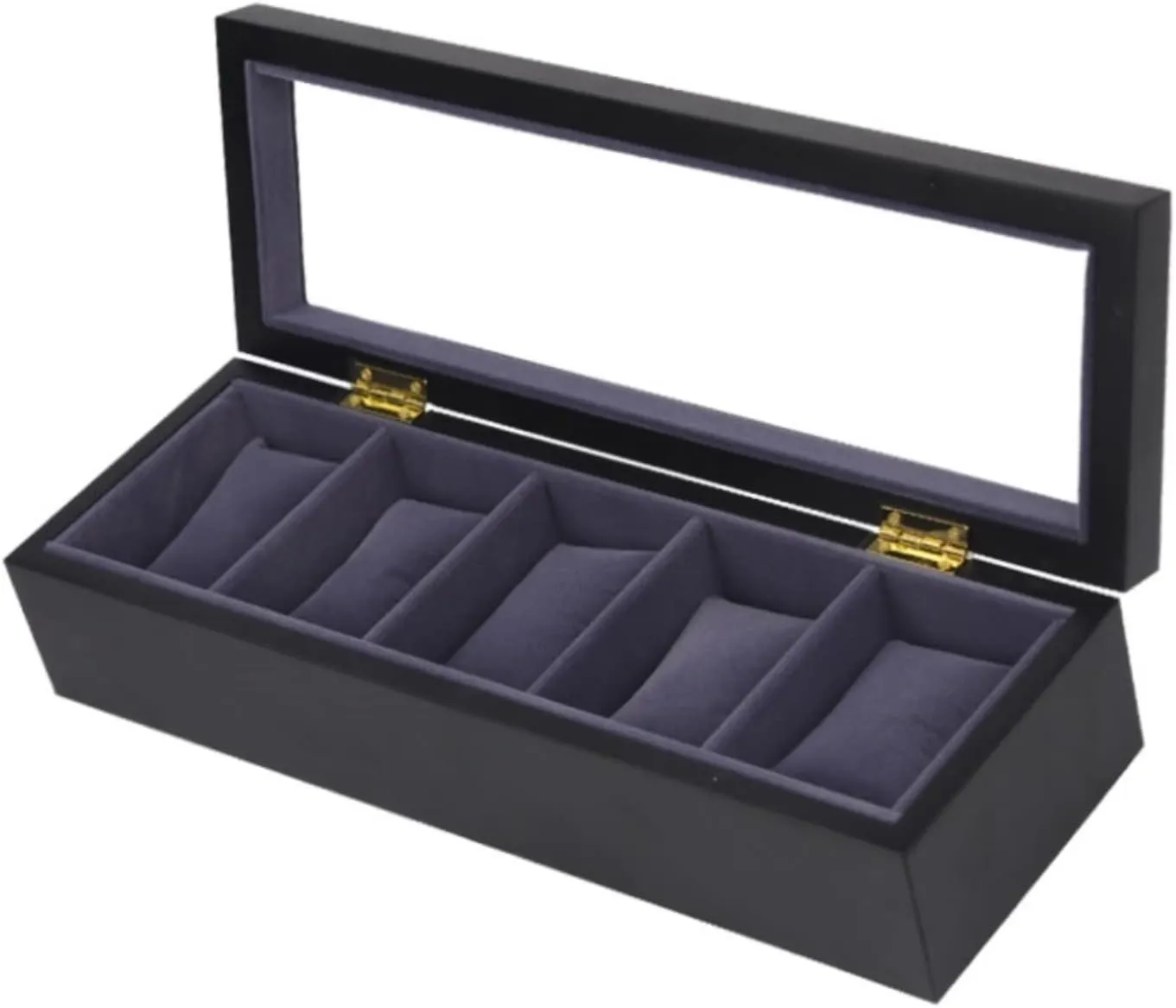 Mens Jewellery Box Watch case Watch roll Watches Display Storage Organizer 5 Slots Wood Watch Box Clear top Jewelry Collection Display Storage Holder Watch Box (White) Watch Gift Box